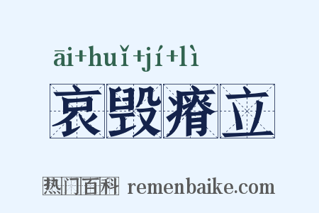 哀毁瘠立是什么意思的图片